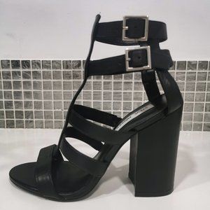 Steve Madden Francine black leather gladiator sandals